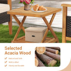 3-Piece Patio Wicker Furniture Set with 2-Tier Side Table product image