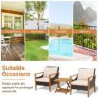 3-Piece Patio Wicker Furniture Set with 2-Tier Side Table product image