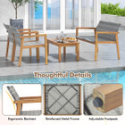 4-Piece Outdoor Furniture Set with Acacia Wood Frame  product image