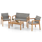 4-Piece Outdoor Furniture Set with Acacia Wood Frame  product image