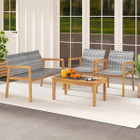 4-Piece Outdoor Furniture Set with Acacia Wood Frame  product image