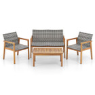 4-Piece Outdoor Furniture Set with Acacia Wood Frame  product image
