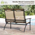 2-Person Patio Garden Bench with High Back and Armrests product image