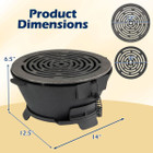 Round Hibachi Grill with 12" Double-Sided Grate and Coal Door product image