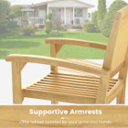 Outdoor Patio Chair with Wide Slatted Seat product image