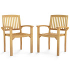 Outdoor Patio Chair with Wide Slatted Seat product image