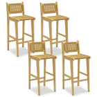 Outdoor Patio Bar Height Teak Wood Bar Stool product image
