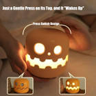 Halloween Pumpkin Night Light, New Jack-O-Lantern Night Light With Press Switch,Cute Creative Pumpkin Lamp For Table Desk Bedroom Decor Gift product image