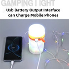 Christmas Decoration Lights Colorful String Night Lamp USB Rechargeable Portable Camping Tent String Lights Festive Atmosphere product image