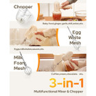 3-in-1 Electric Hand Mixer with 3 Speeds and Garlic Chopper product image
