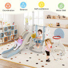7-in-1 Adjustable Toddler Slide with Basketball Hoop and Swing product image