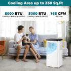 8000/10000 BTU Portable Air Conditioner with Fan and Dehumidifier product image