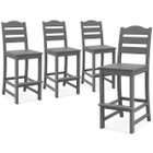 Outdoor Patio Bar Stool with Slatted Design product image
