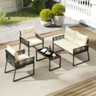 Patio Furniture Set with Tempered Glass Tabletop product image