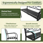 45.5" Outdoor Patio Garden Bench with Curved Armrests product image