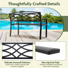 45.5" Outdoor Patio Garden Bench with Curved Armrests product image