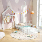 Twin Size Floor Bed with House-Shaped Headboard product image