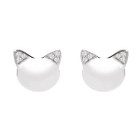 .10 Carat Pave Diamond Kitty Cat Stud Earrings product image