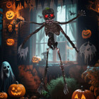 6-foot Animated Hanging Zombie Decoration with Light-up Eyes product image