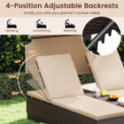 Outdoor Daybed with 4-Position Adjustable Backrests and Tabletops product image