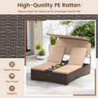 Outdoor Daybed with 4-Position Adjustable Backrests and Tabletops product image