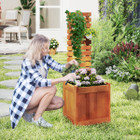 Wooden Raised Garden Bed with Open-Ended Base and Trellis product image