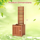 Wooden Raised Garden Bed with Open-Ended Base and Trellis product image