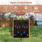 Wooden Raised Garden Bed with Open-Ended Base and Trellis product image