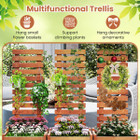 Wooden Raised Garden Bed with Open-Ended Base and Trellis product image