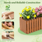 Outdoor Solid Wood Patio Slat Style Flower Planter product image