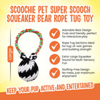 Scoochie Pet Super Scooch Braided Rope Squeaky Dog Tug Toys product image