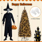 6FT Artificial Halloween Tree with Warm White Lights product image