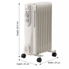 1500W Portable Oil Filled Space Heater with 3 Heat Settings product image