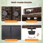 Outdoor PE Wicker Storage Cabinet with 3 Doors and Adjustable Shelves product image