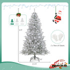 Snow-Flocked Artificial Christmas Tree with LED Lights and Remote Control product image