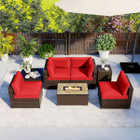 7-Piece Outdoor Furniture Set with 32" Fire Pit Table  product image