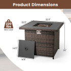 32.5" Outdoor Propane Fire Pit Table product image