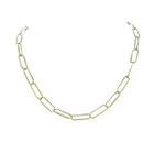 14K Yellow Gold Textured Paperclip Chain Necklace product image