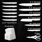 Bravestone 15-Piece Kitchen Knife Set with Block and Sharpener product image