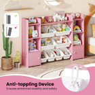 4-Tier Large Storage Cabinet with 6 Cubbies and 8 Removable Bins  product image