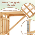 Patio Garden Bench Arbor Arch with Planting Boxes product image