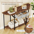 51" Polygonal Console Table with 2 Drawers product image