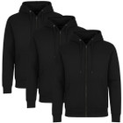 Men’s Fleece-Lined Full-Zip Hoodie (3-Pack) product image