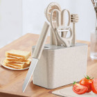 7-Piece Wheat Straw Kitchen Utensil Set product image
