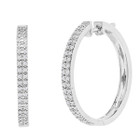 1/4 Carat  Double-Row Diamond Hoop Earrings product image