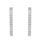 1/4 Carat  Double-Row Diamond Hoop Earrings product image