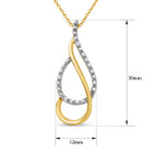Diamond Accented Necklace In Yellow Gold Over Sterling Silver product image