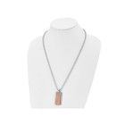Mens Stainless Steel Brown Plated Dogtag Pendant Necklace product image
