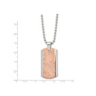 Mens Stainless Steel Brown Plated Dogtag Pendant Necklace product image
