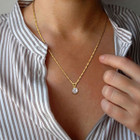 1 Carat Lab-grown Diamond Solitaire Necklace In 14K Yellow Gold product image